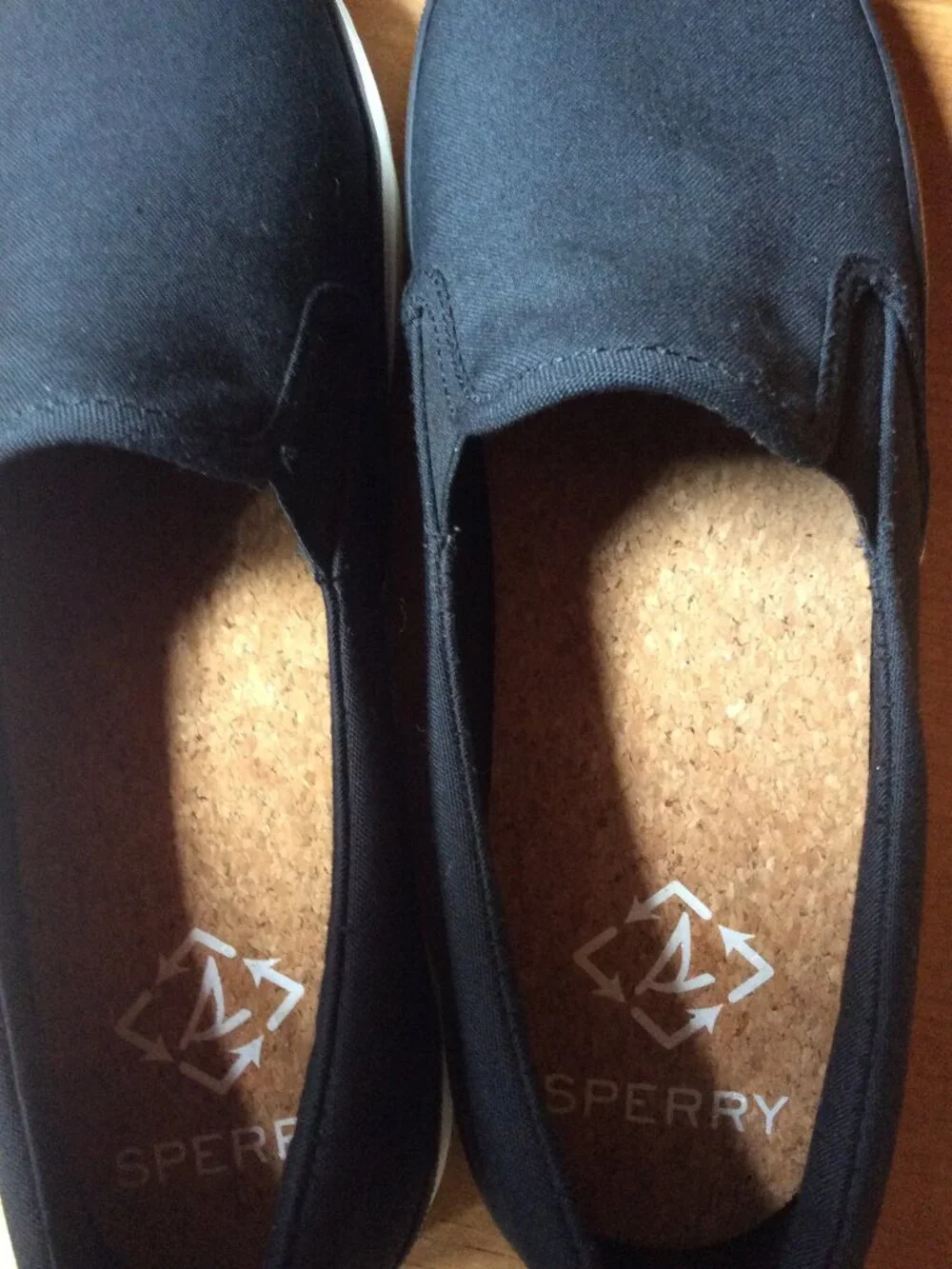 Sperry SeaCycled Crest Twin Gore Black EUC Canvas Classic Sneaker Shoes Size 9 - Picture 5 of 7